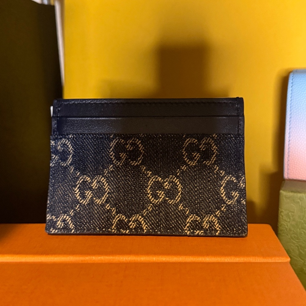 Gucci Denim Card Holder